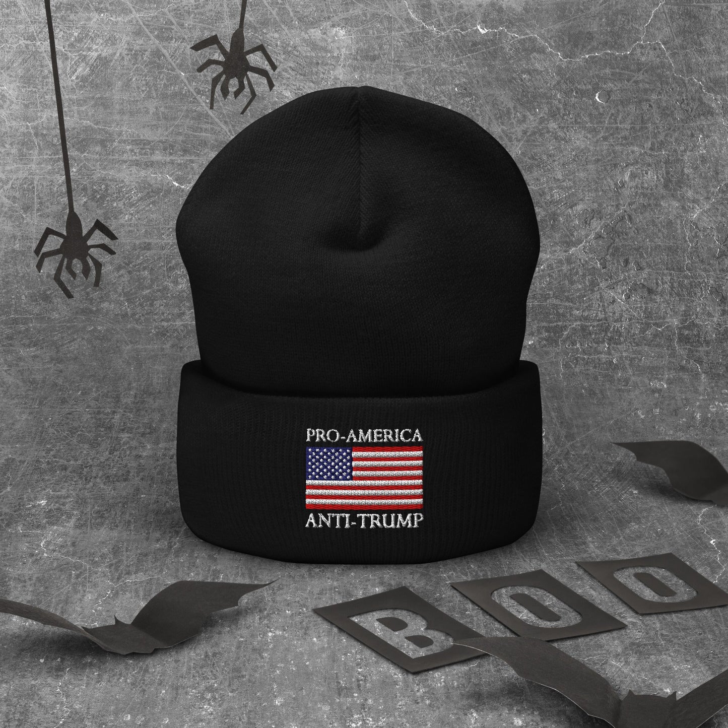 Pro America - Anti Trump Cuffed Beanie - DON'S Downfall