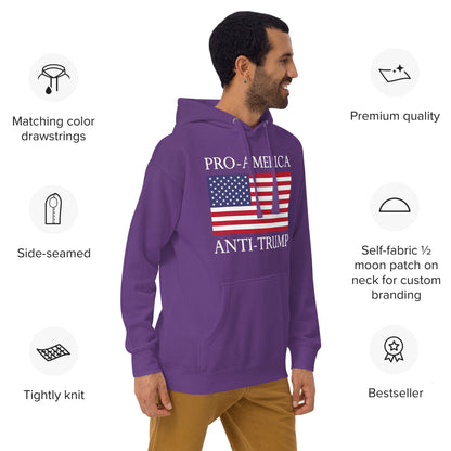 Pro - America, Anti - Trump” Patriotic Resistance Hoodie - DON'S Downfall