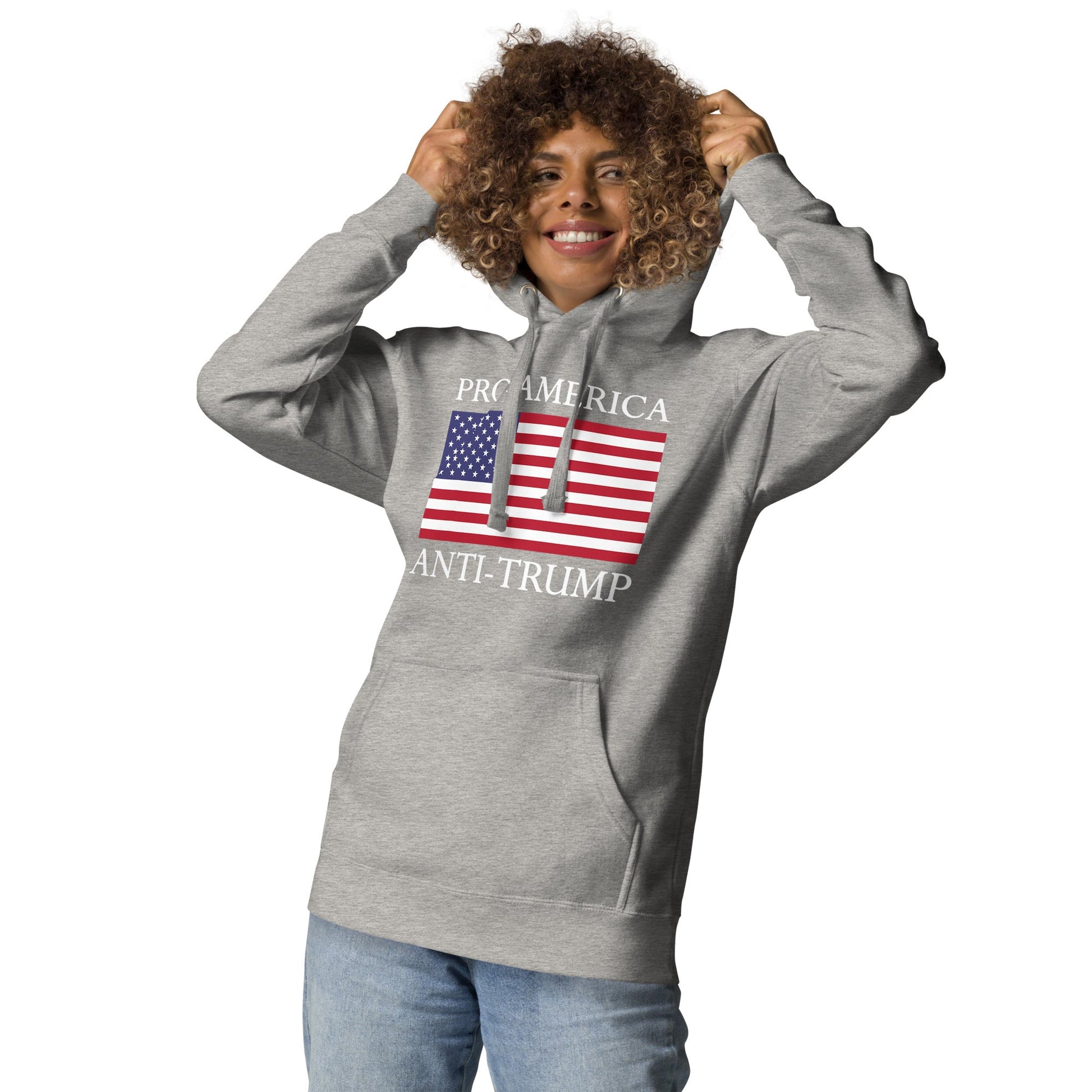 Pro - America, Anti - Trump” Patriotic Resistance Hoodie - DON'S Downfall