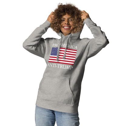 Pro - America, Anti - Trump” Patriotic Resistance Hoodie - DON'S Downfall