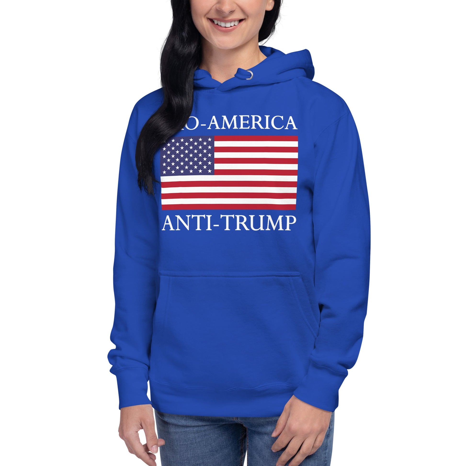 Pro - America, Anti - Trump” Patriotic Resistance Hoodie - DON'S Downfall