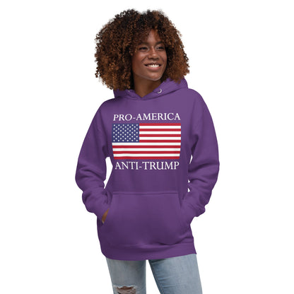 Pro - America, Anti - Trump” Patriotic Resistance Hoodie - DON'S Downfall