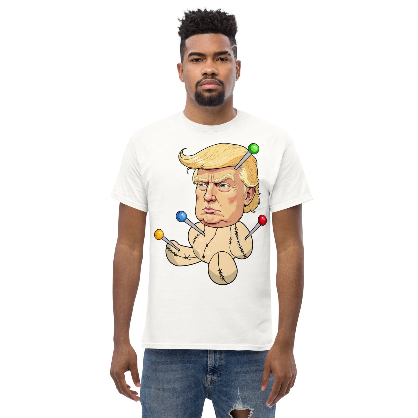 The Trump Voodoo Doll: Stick It to the System graphic tee - DON'S Downfall